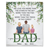 Papa, nous t'aimons plus que l'étoile dans le ciel - Couverture personnalisée - Anniversaire, cadeau de fête des pères pour père, papa, papa